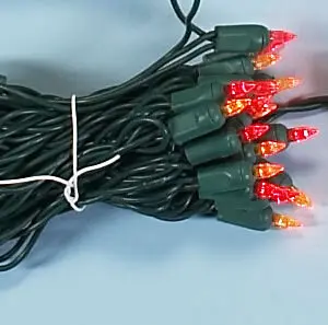 Festive decorative lights coiled up