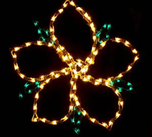 Glowing flower-shaped light decoration