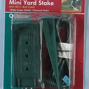 Weatherproof outdoor power stake