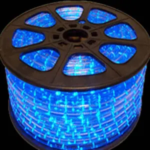 Blue LED rope light spool