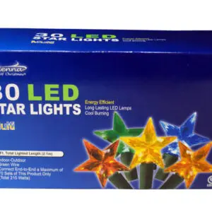 30 LED star lights packaging