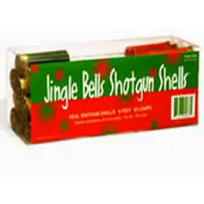 Festive-themed shotgun shells in box