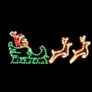 Santa's sleigh with reindeer lights