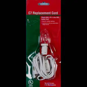 Single bulb replacement cord package