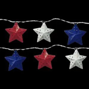 Festive star lights on black background