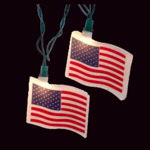 American flag string lights
