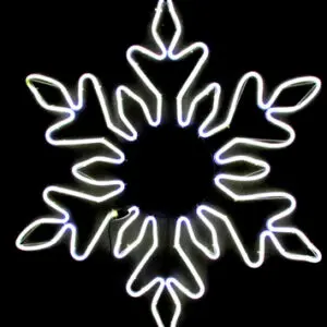 Bright white snowflake decoration