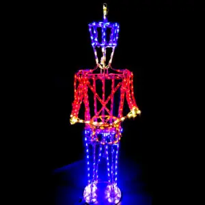 Festive light-up toy soldier display