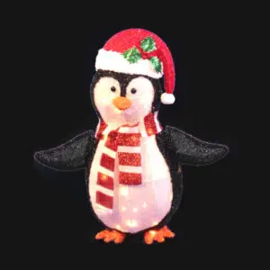 Penguin with Santa hat and scarf