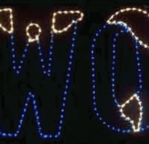 Winter Wonderland sign with snowflakes