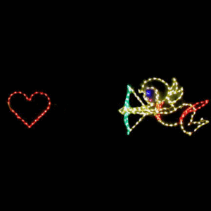 Glowing angel aiming at heart