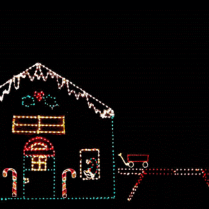 Santa's workshop holiday light display