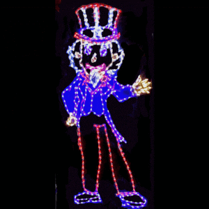 Neon Uncle Sam light display
